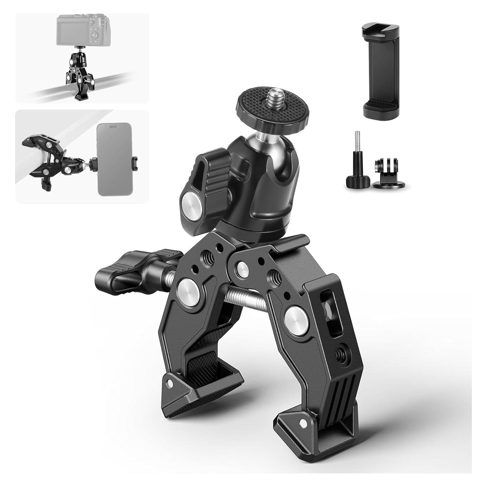 Neewer Super Clamp ST87 con Cabeza de Bola y Adaptador