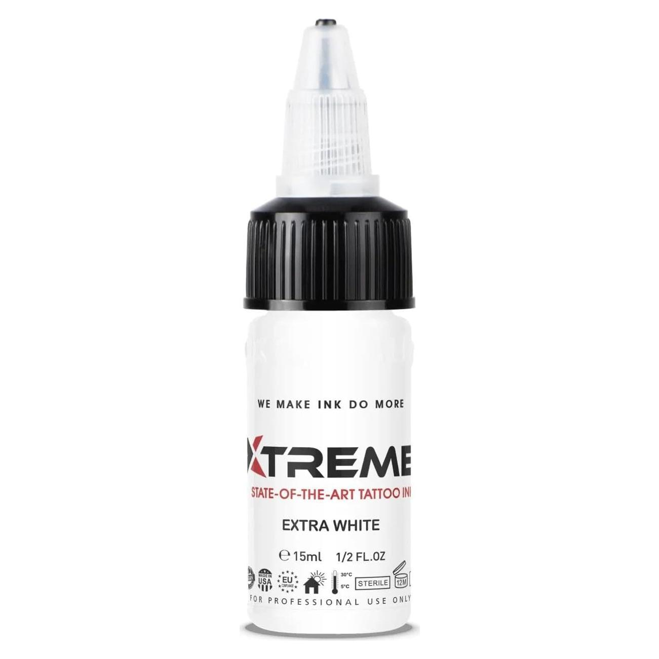 Tinta de Tatuaje Xtreme Blanco Extra 14.79 ml Vegana y Estéril