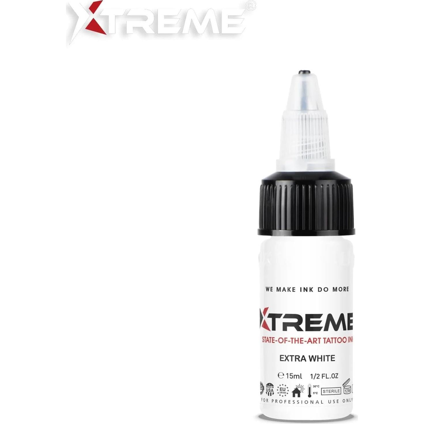 Tinta de Tatuaje Xtreme Blanco Extra 14.79 ml Vegana y Estéril