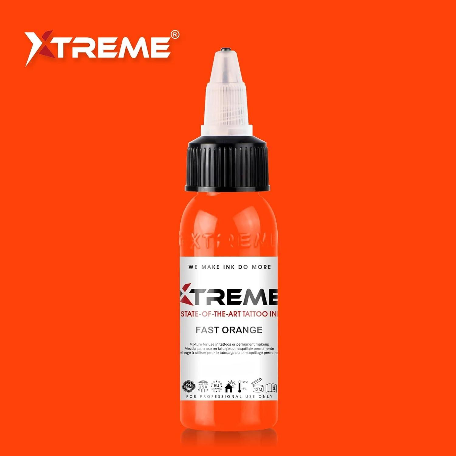 Tinta de Tatuaje Xtreme Naranja Rápido 14.79 ml Vegana