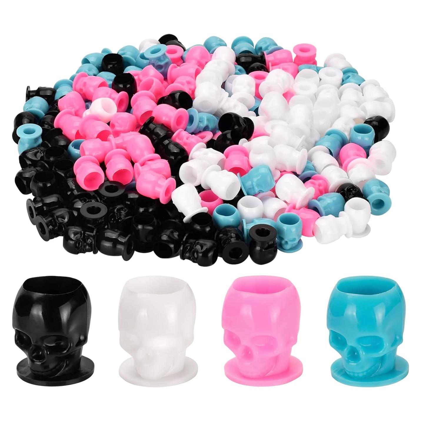 200 Copas de Tinta Desechables BAMTTOO - Diseño Calavera