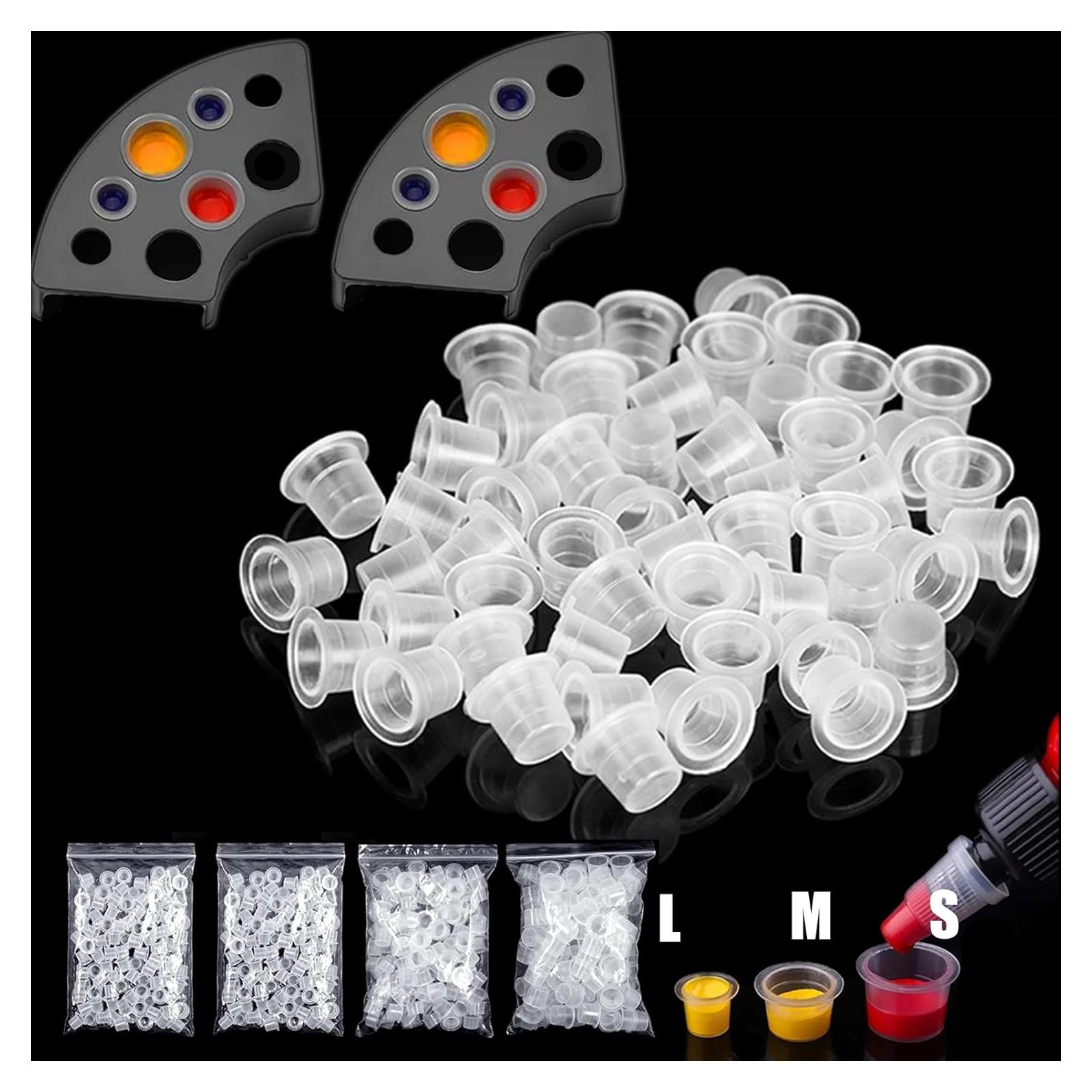 Soporte de Tazas de Tinta para Tatuajes MIUXIA 402 Pcs Mixto