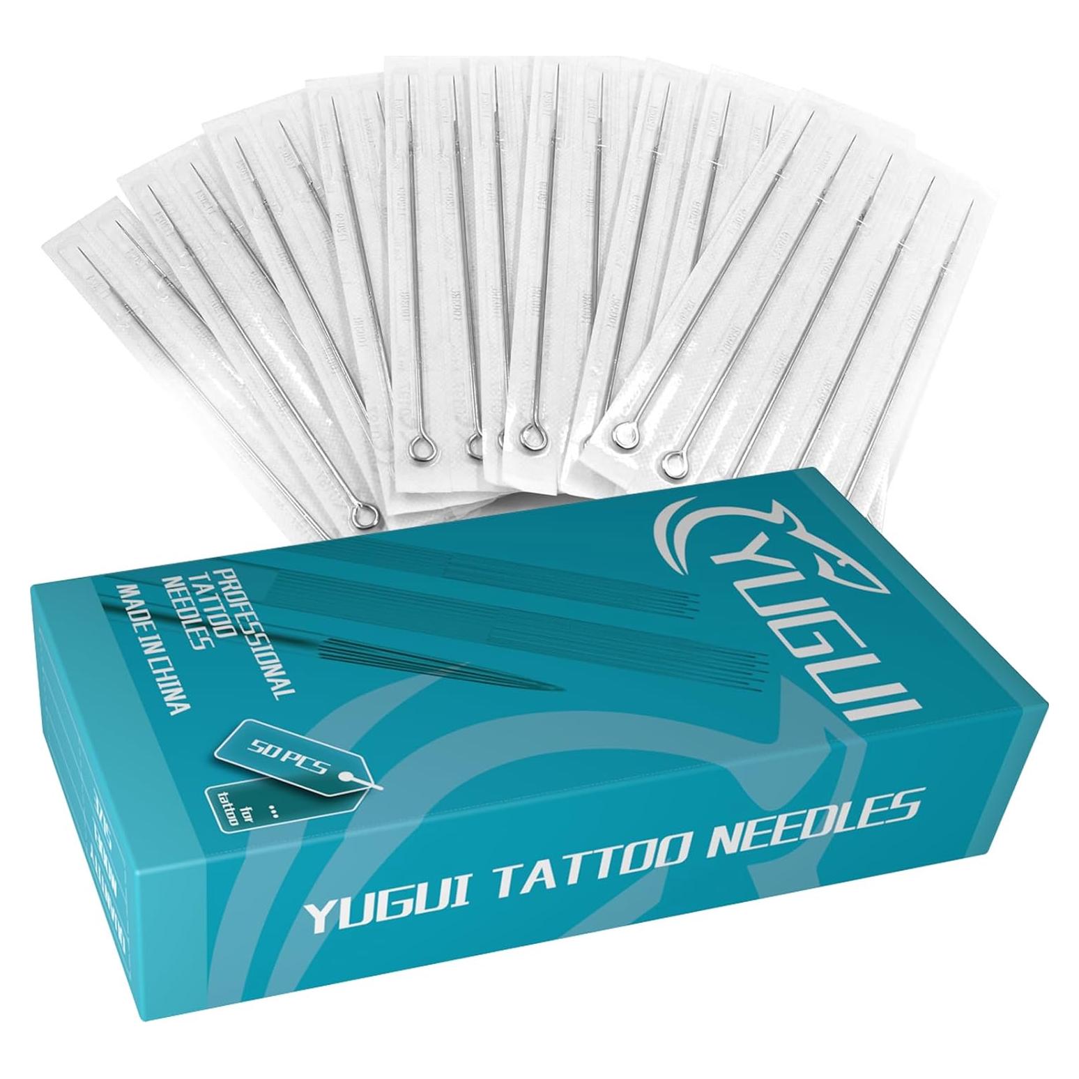 Juego de Agujas de Tatuaje Yugui 50PCS Liner, Shader y Magnum