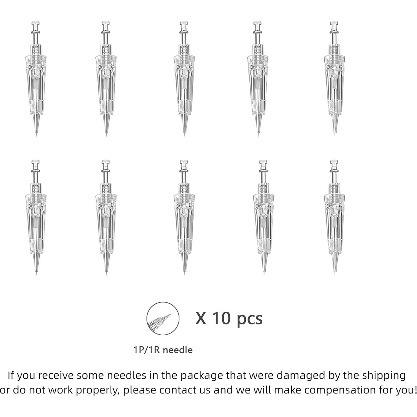 Agujas PMU Desechables 10 PCS 1P/1R para Microblading