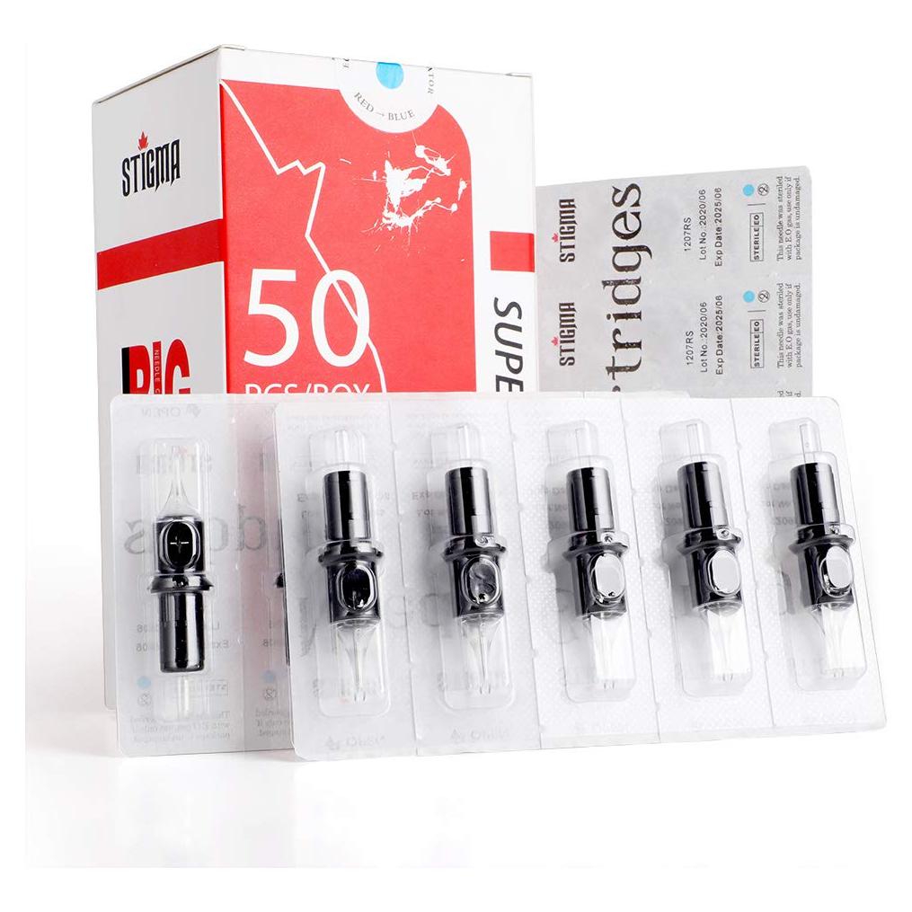 Cartuchos de Agujas de Tatuaje Stigma EN05 1201RL 50Pcs