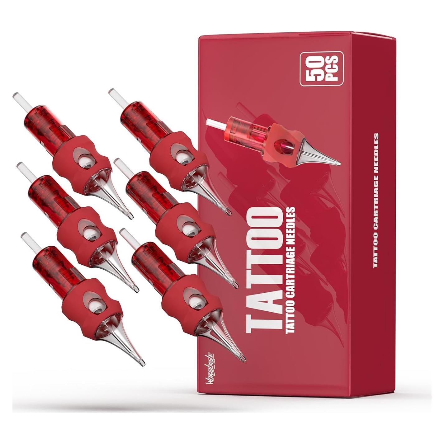 Agujas de Cartucho de Tatuaje Wormhole 50pcs Mixtas #12 RL