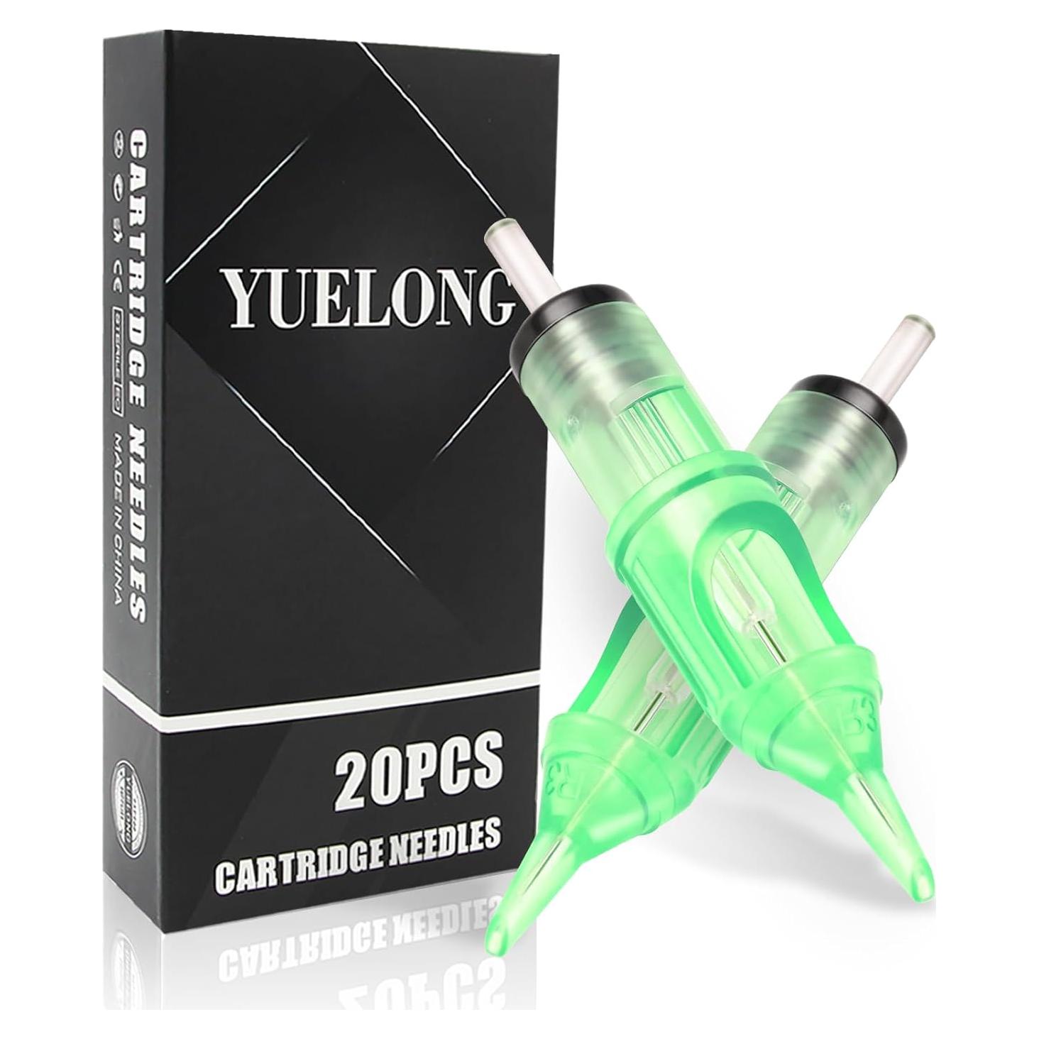 Cartuchos de Agujas de Tatuaje Yuelong 1003RL 20 Piezas Esterilizadas