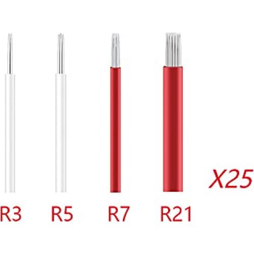Agujas de Microblading desechables YM R3 R5 R7 R21 - Paquete 100