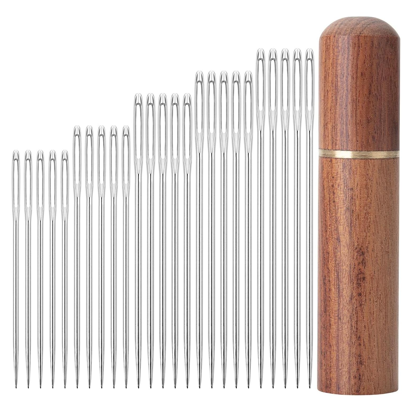 Agujas de Ojo Grande Mr. Pen 50 pcs en Tubo de Madera