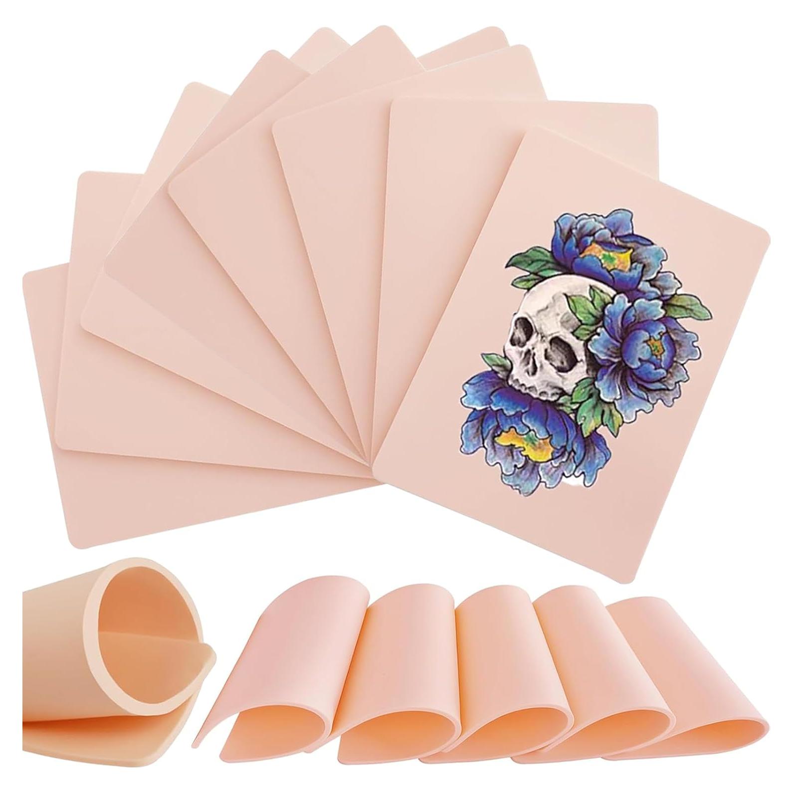 Piel Falsa Gruesa para Tatuaje 5pcs 18.8x14.2cm Práctica