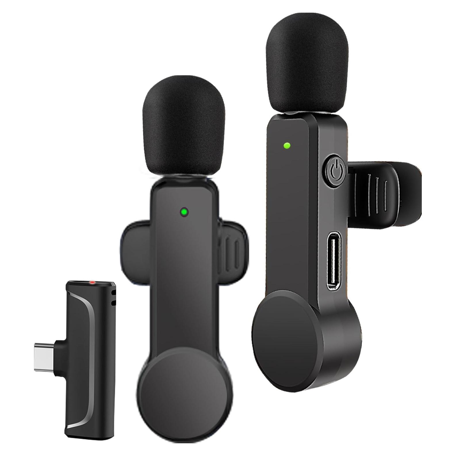 Micrófono Lavalier Inalámbrico USB-C NPTCL 100FT Grabación