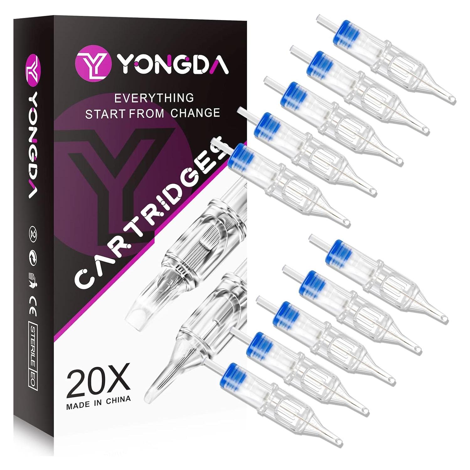 Cartuchos de Agujas de Tatuaje YONGDA 1205RS 20pcs Desechables