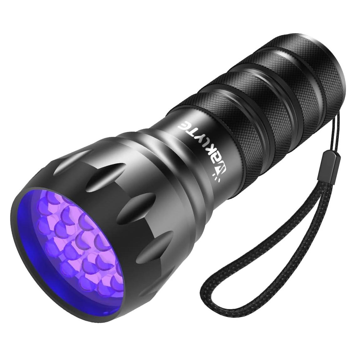 Linterna UV Waklyte D16A-1, 21 LED 395nm, Mini Luz Negra