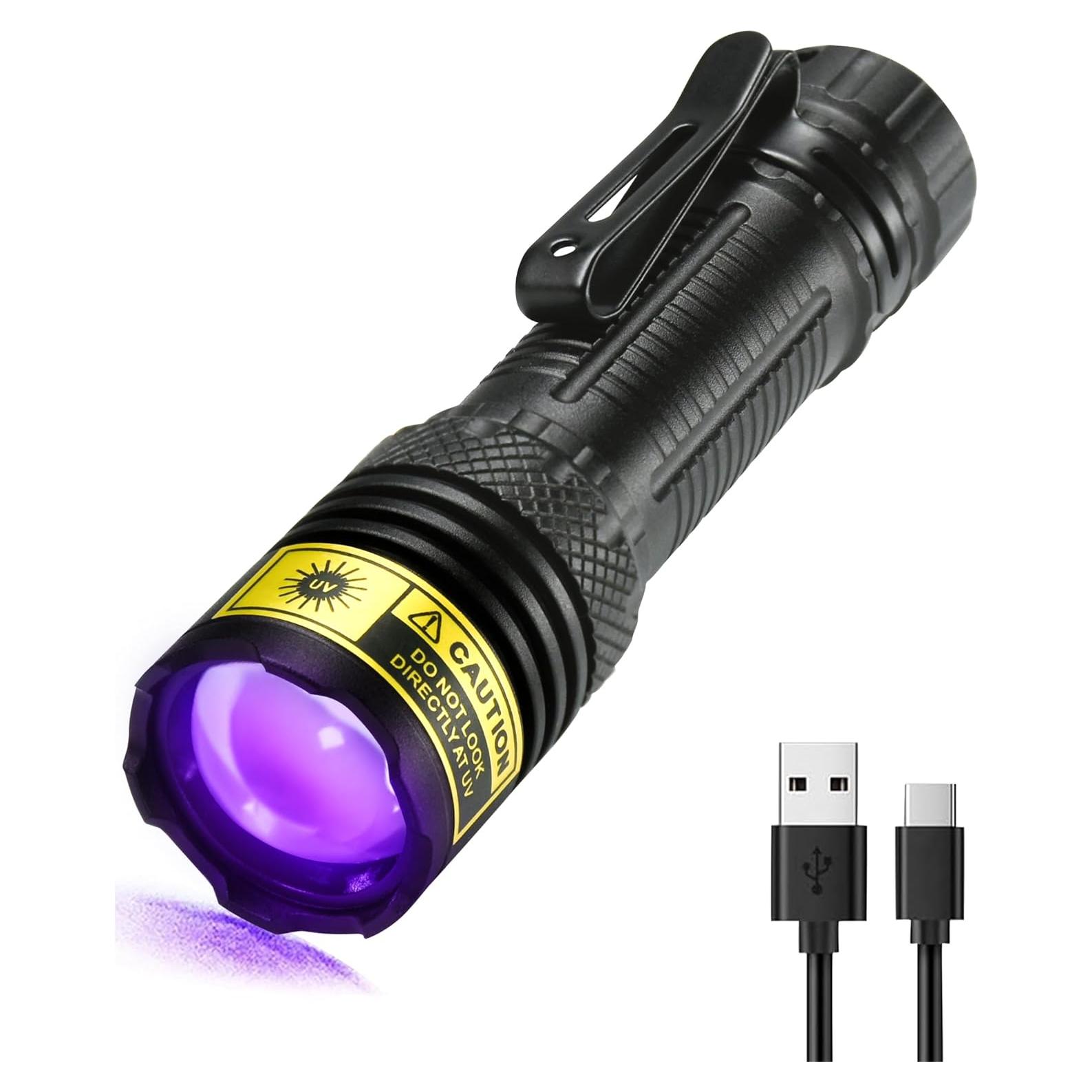 Linterna UV Mini DARKDAWN 395nm Recargable USB IPX6
