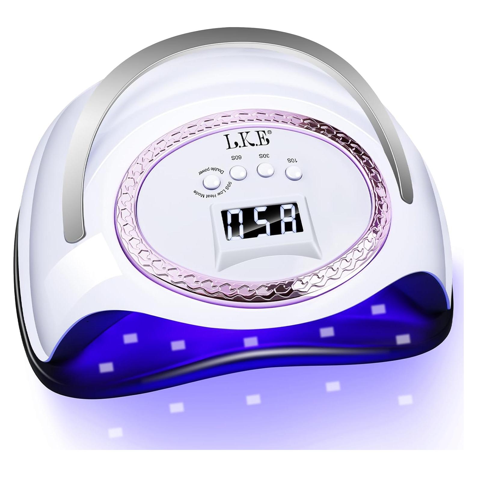 Lámpara UV LED 288W LKE para Uñas de Gel con 66 Perlas