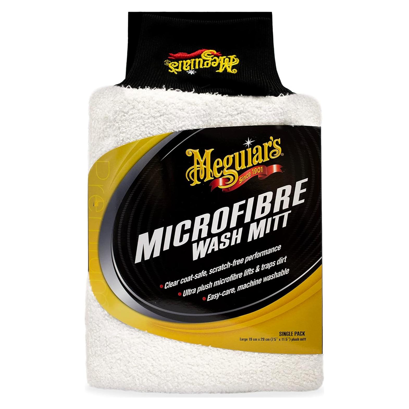Guante de Lavado de Microfibra Meguiar's X3002, Reutilizable 25x20 cm