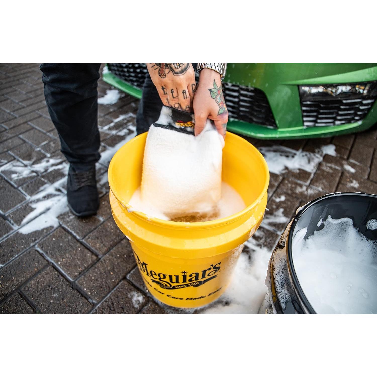 Guante de Lavado de Microfibra Meguiar's X3002, Reutilizable 25x20 cm