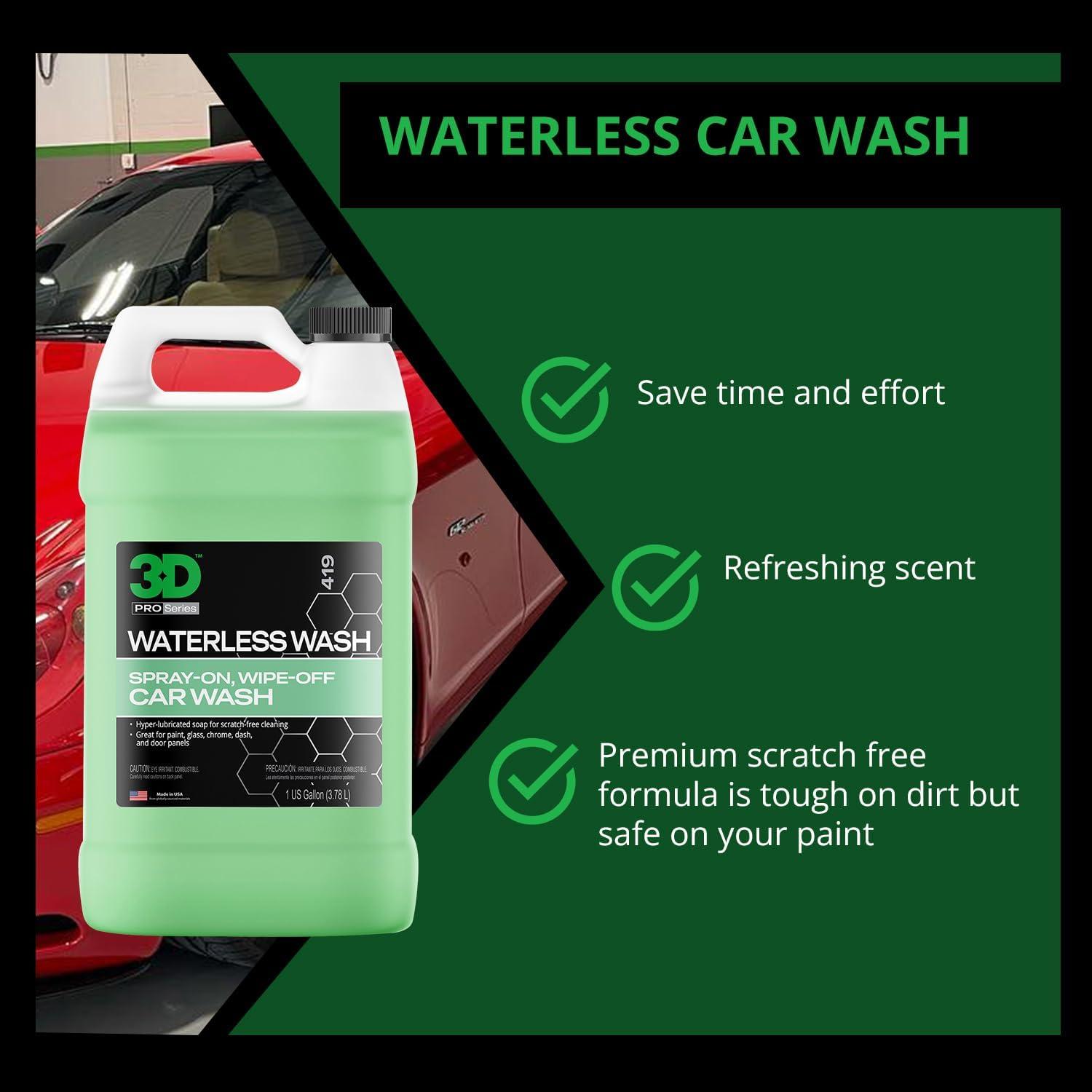 Lavado de Auto Sin Agua 3D 3.78L - Spray Detallador Premium