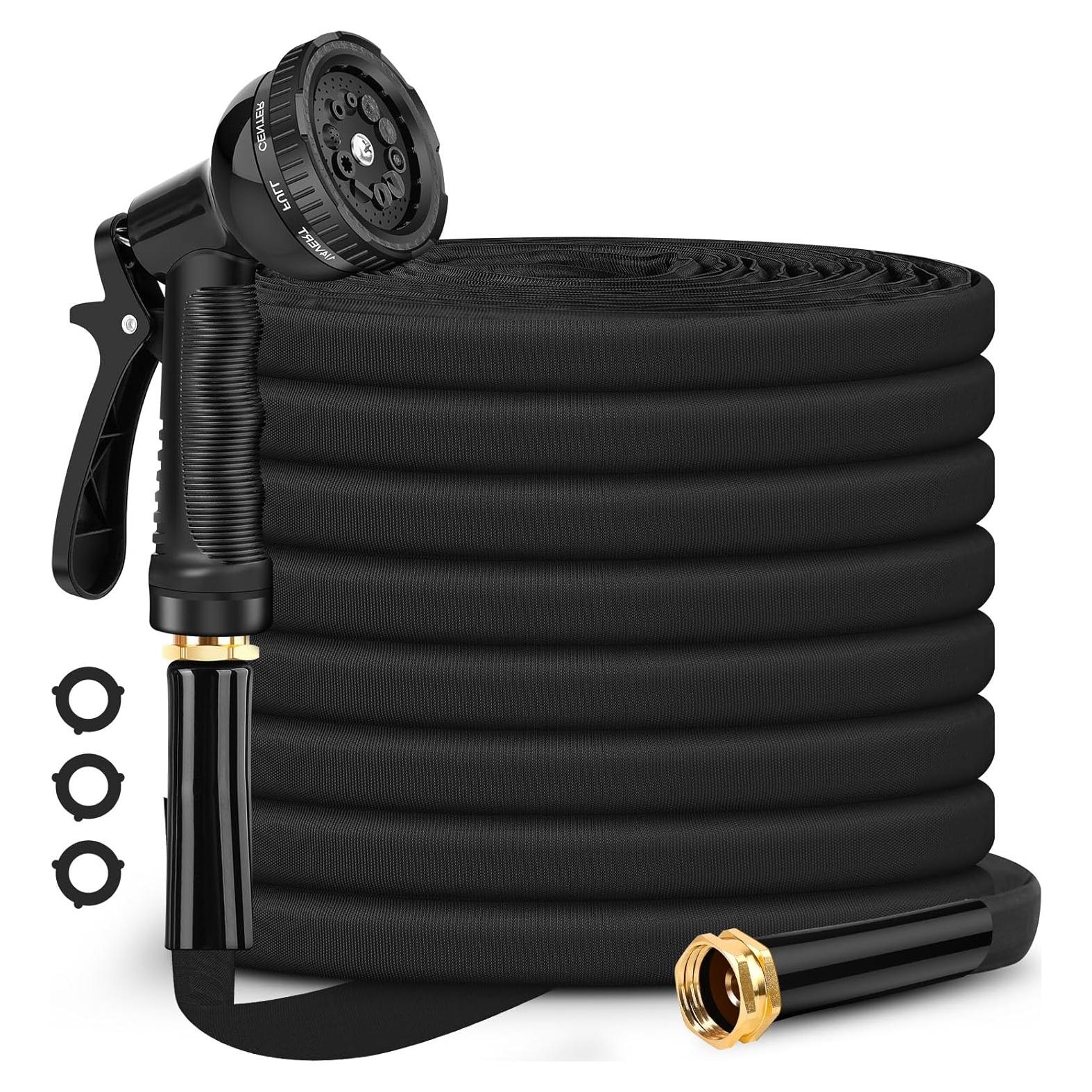 Manguera de Jardín No Expandible 30.48m CXEZSIK con Boquilla 10 Funciones