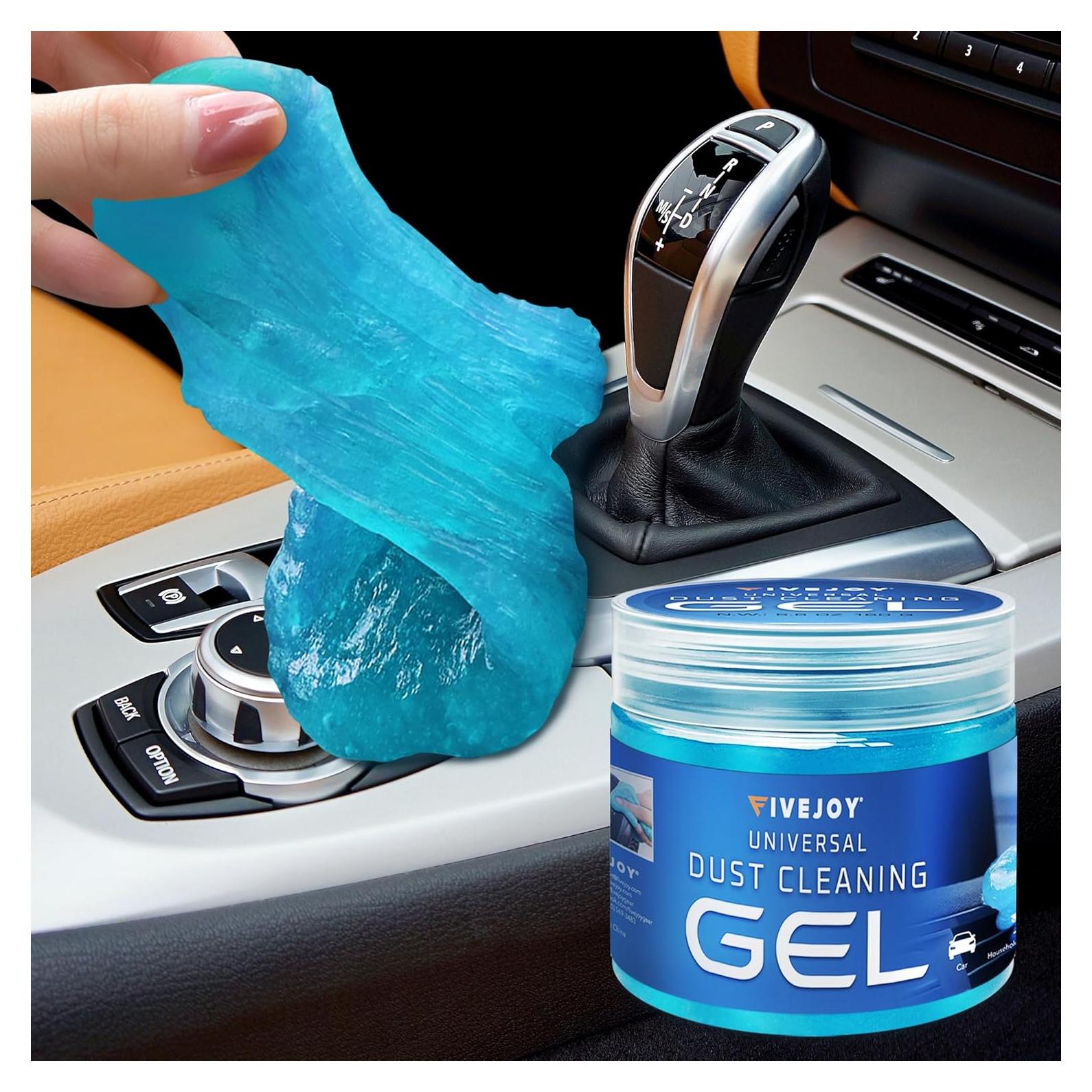 Gel de limpieza para automóviles FiveJoy 200g reutilizable azul