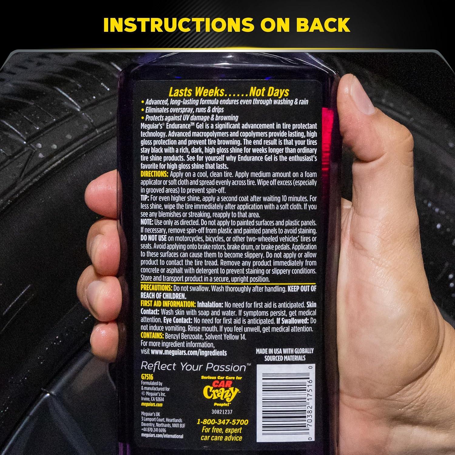 Gel para neumáticos Meguiar's Endurance 0.47 L - Brillo Duradero