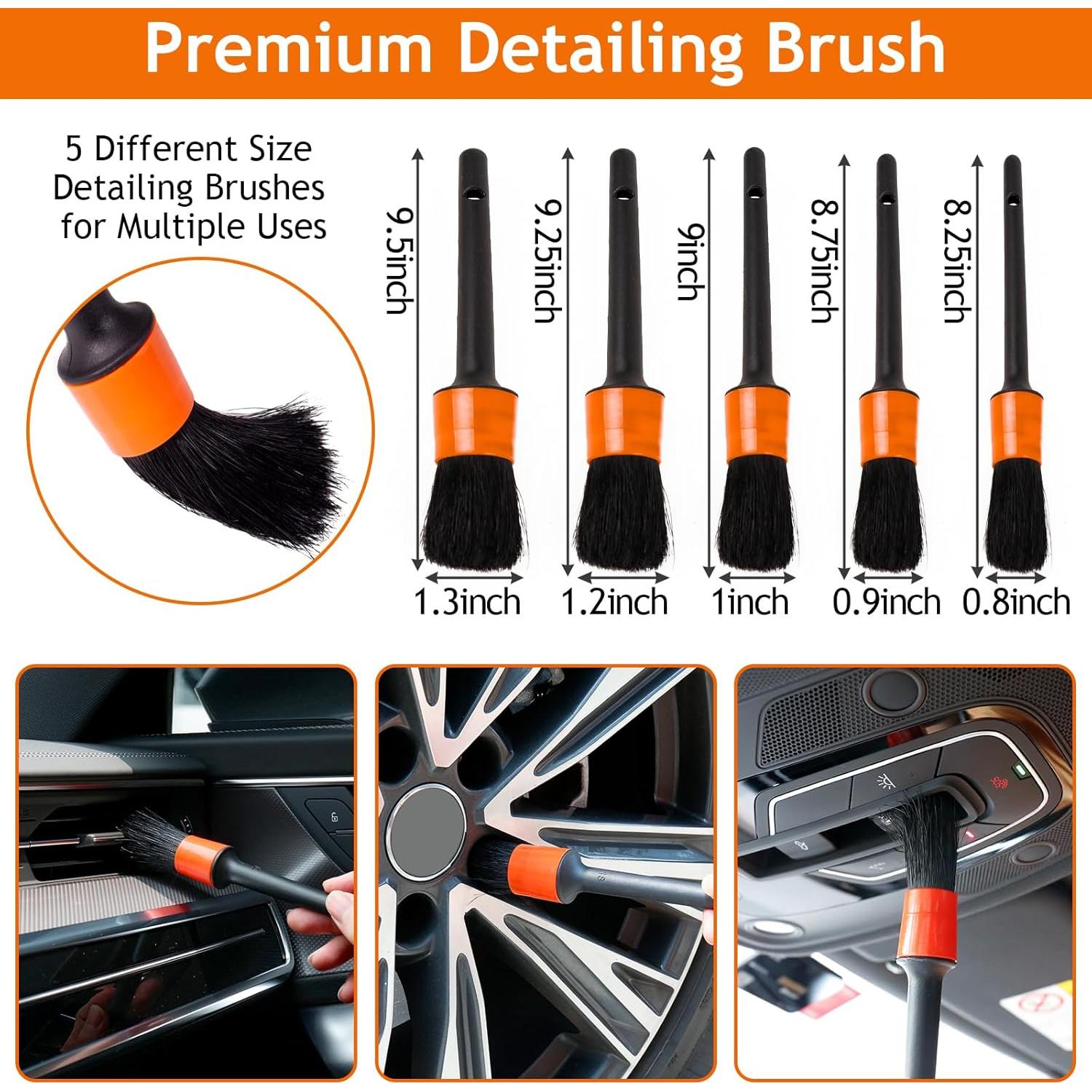 Kit de Limpieza de Coche Thinkwork 17 Piezas - Interior y Exterior