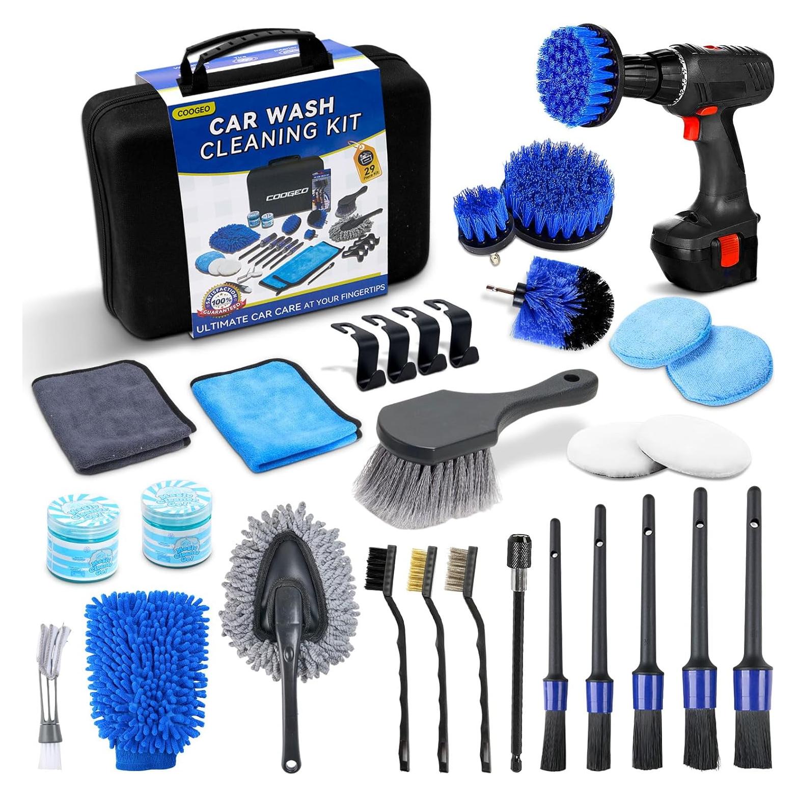 Kit de Detallado de Automóviles COOGEO 29 Piezas Multiusos