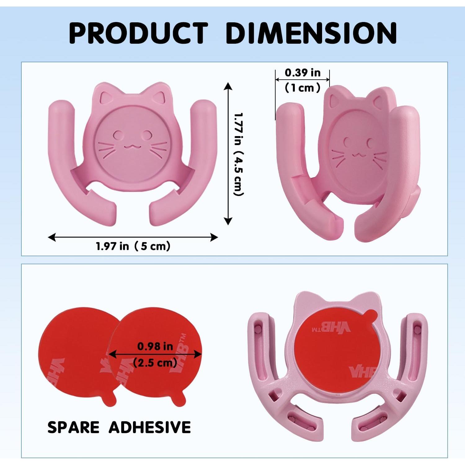 Soporte de Montaje HOMEFOX 3 Paquetes Gato Bonito Adhesivo
