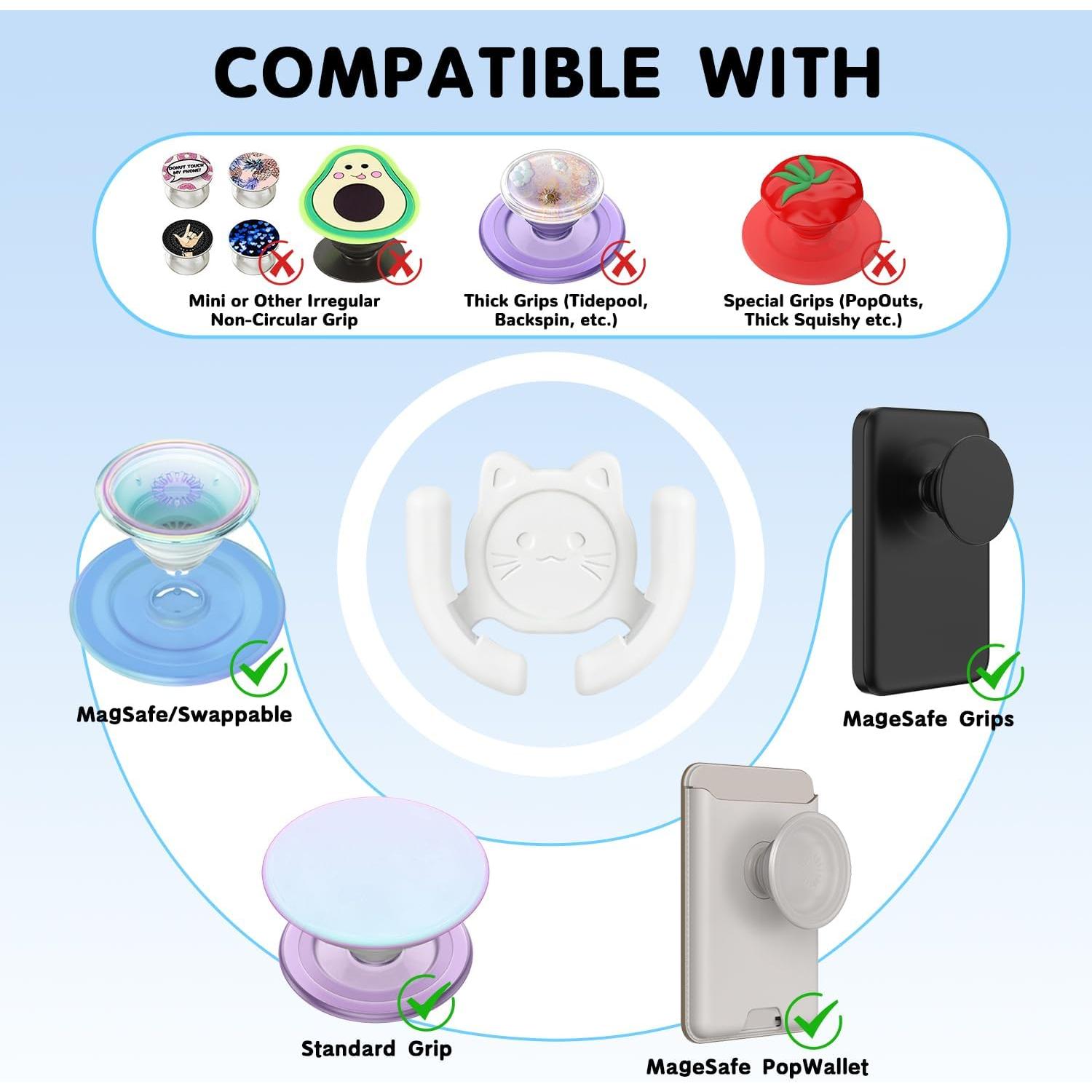 Soporte de Montaje HOMEFOX 3 Paquetes Gato Bonito Adhesivo