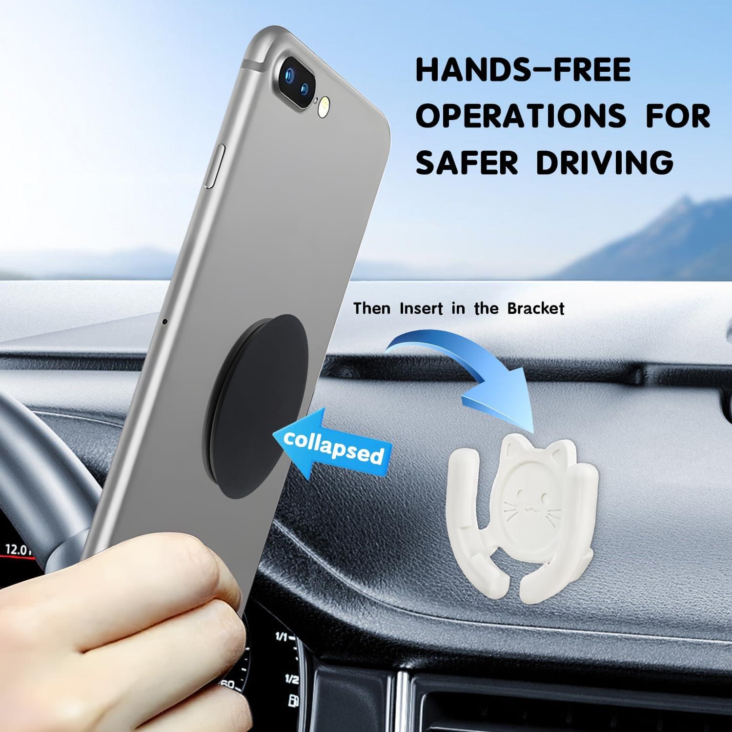 Soporte de Montaje HOMEFOX 3 Paquetes Gato Bonito Adhesivo