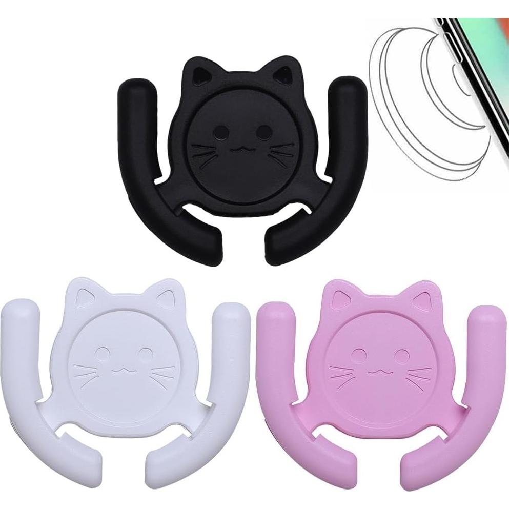 Soporte de Montaje HOMEFOX 3 Paquetes Gato Bonito Adhesivo