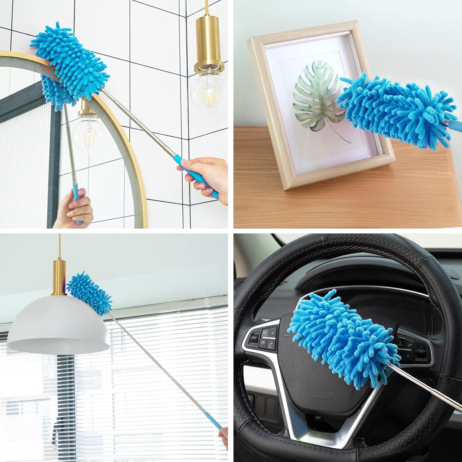 Duster Telescópico de Microfibra Tukuos con 2 Cabezas Reemplazables