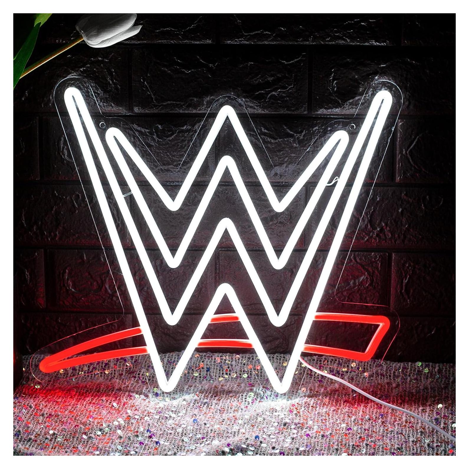 Luz de Neón LED Lucha Libre Optiacan 39.1x33 cm Rojo Blanco