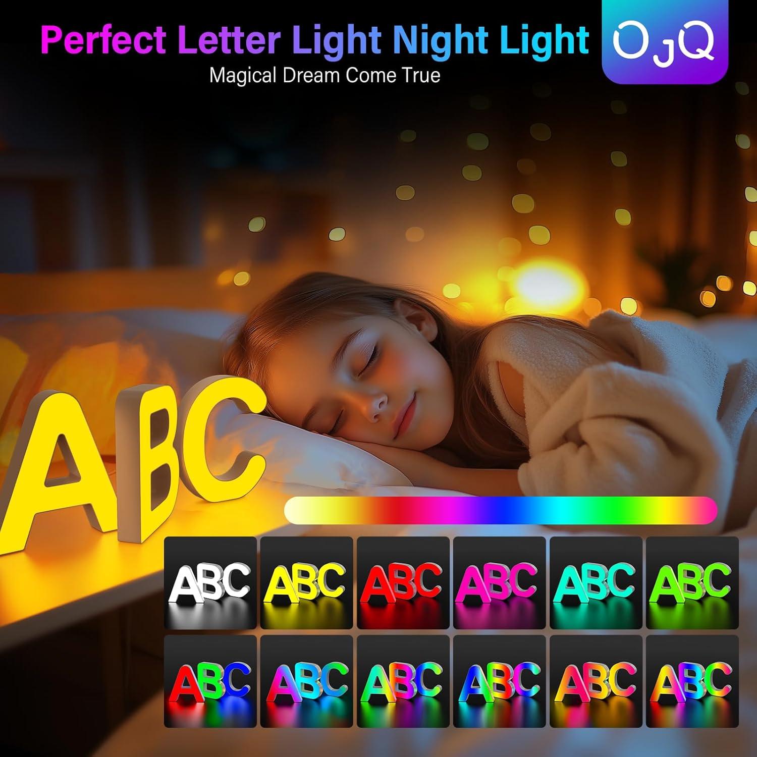 Letras Iluminadas OJQ LED RGB - Decoración Musical para Habitaciones
