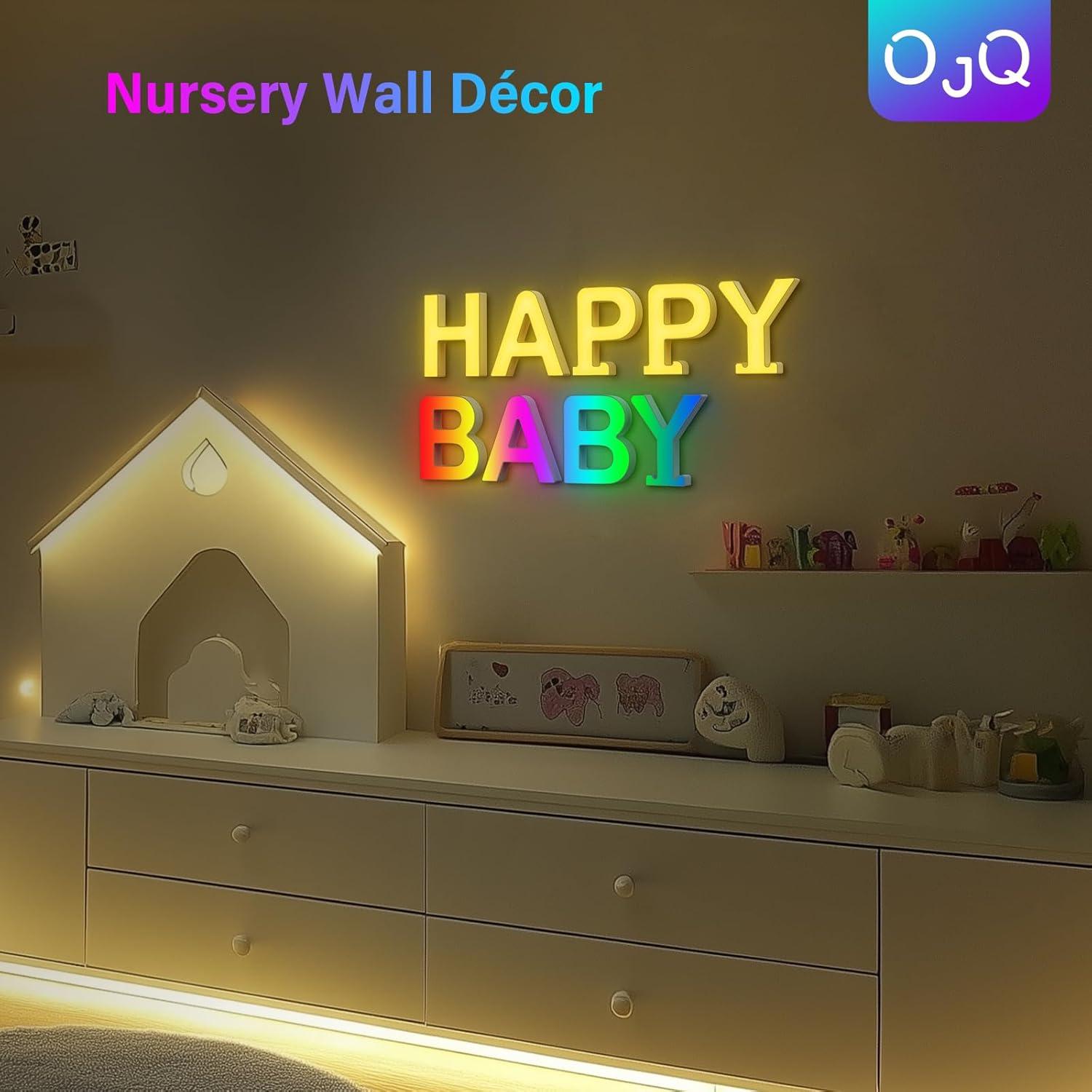 Letras Iluminadas OJQ LED RGB - Decoración Musical para Habitaciones