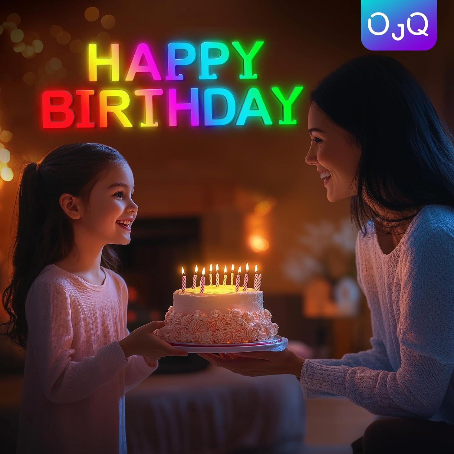 Letras Iluminadas OJQ LED RGB - Decoración Musical para Habitaciones