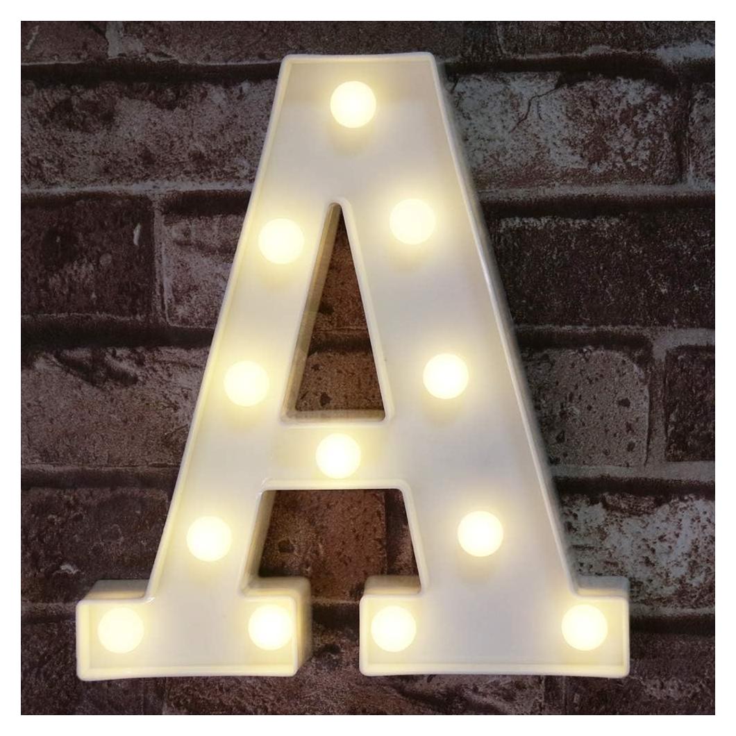 Luz LED Decorativa Letra A Pooqla 23.4x20.6 cm