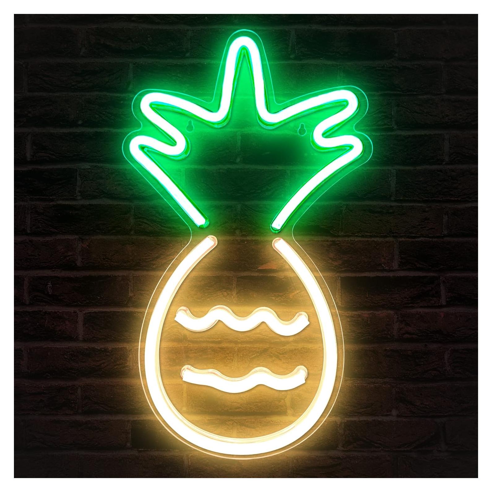 Letrero Neon Piña Lumoonosity 43x25.4cm Luz LED Decorativa