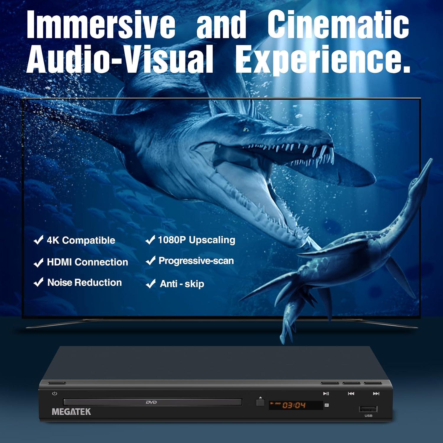 Reproductor de DVD MEGATEK DP-260M55HD HDMI USB Multiregión