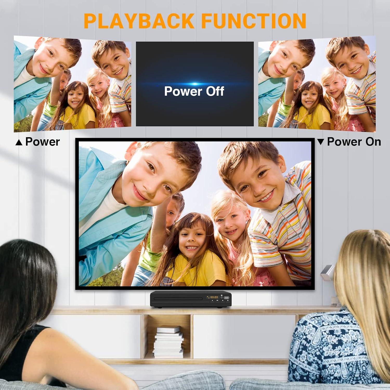 Reproductor de DVD GOKUID DVP-506 HDMI 1080P USB Negro