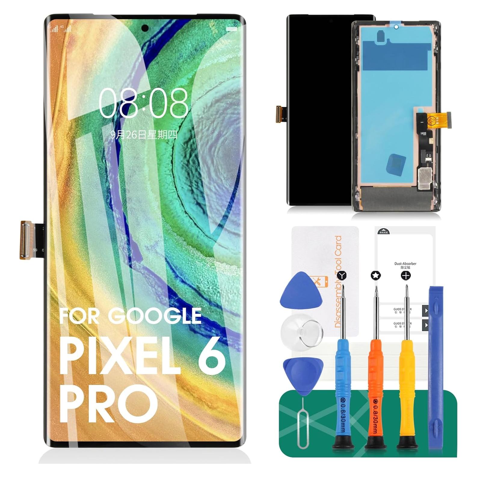 Pantalla OLED Reemplazo Google Pixel 6 Pro GLUOG G8VOU 17.02 cm