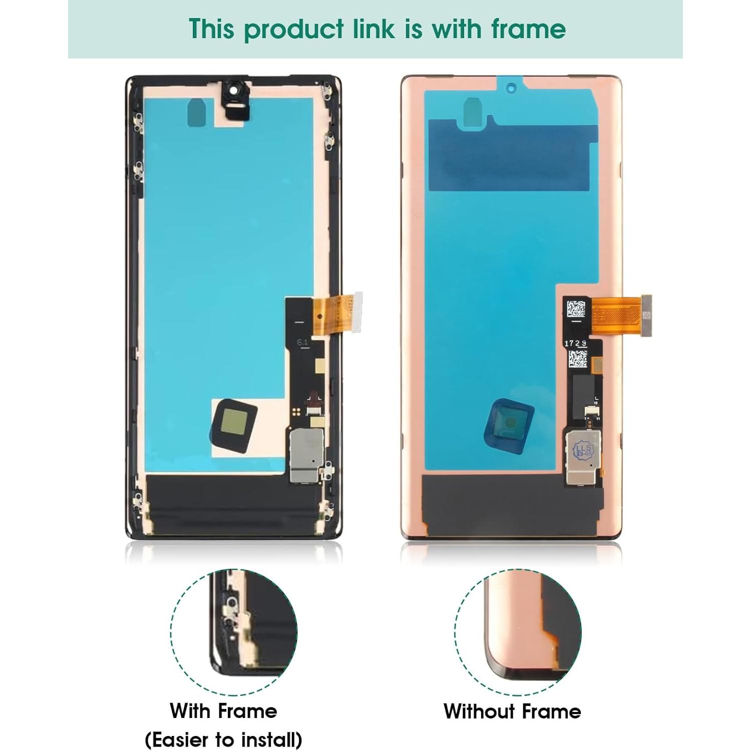 Pantalla OLED Reemplazo Google Pixel 6 Pro GLUOG G8VOU 17.02 cm