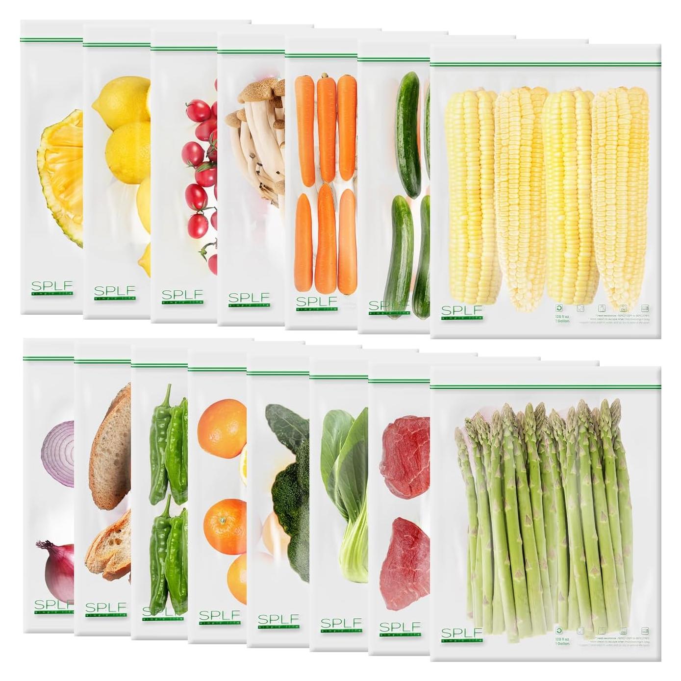 Bolsas Reutilizables para Congelador SPLF 1 Galón 15 Piezas