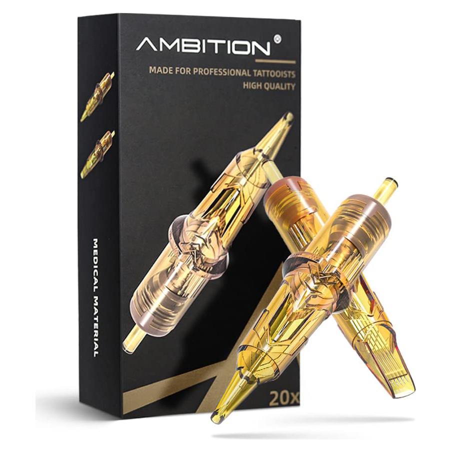 Cartuchos de Agujas de Tatuaje Ambition 14RL 20pcs 0.3mm Desechables
