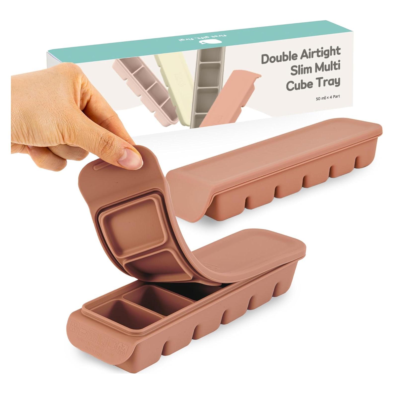 Bandeja de Silicona para Bebés Firgi 6 Secciones 177ml Rosa