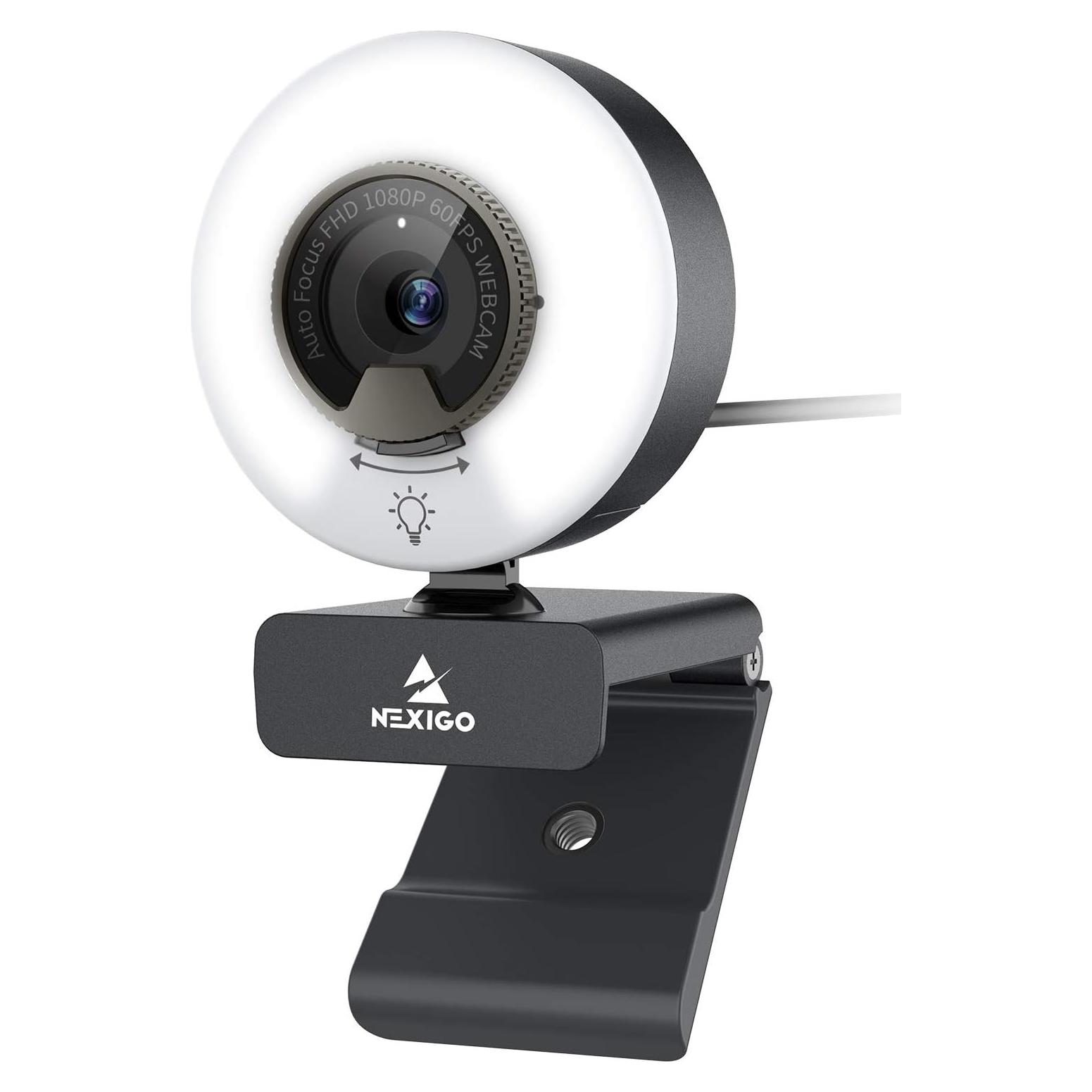 Cámara Web NexiGo N960E 1080P 60FPS con Luz y Micrófono