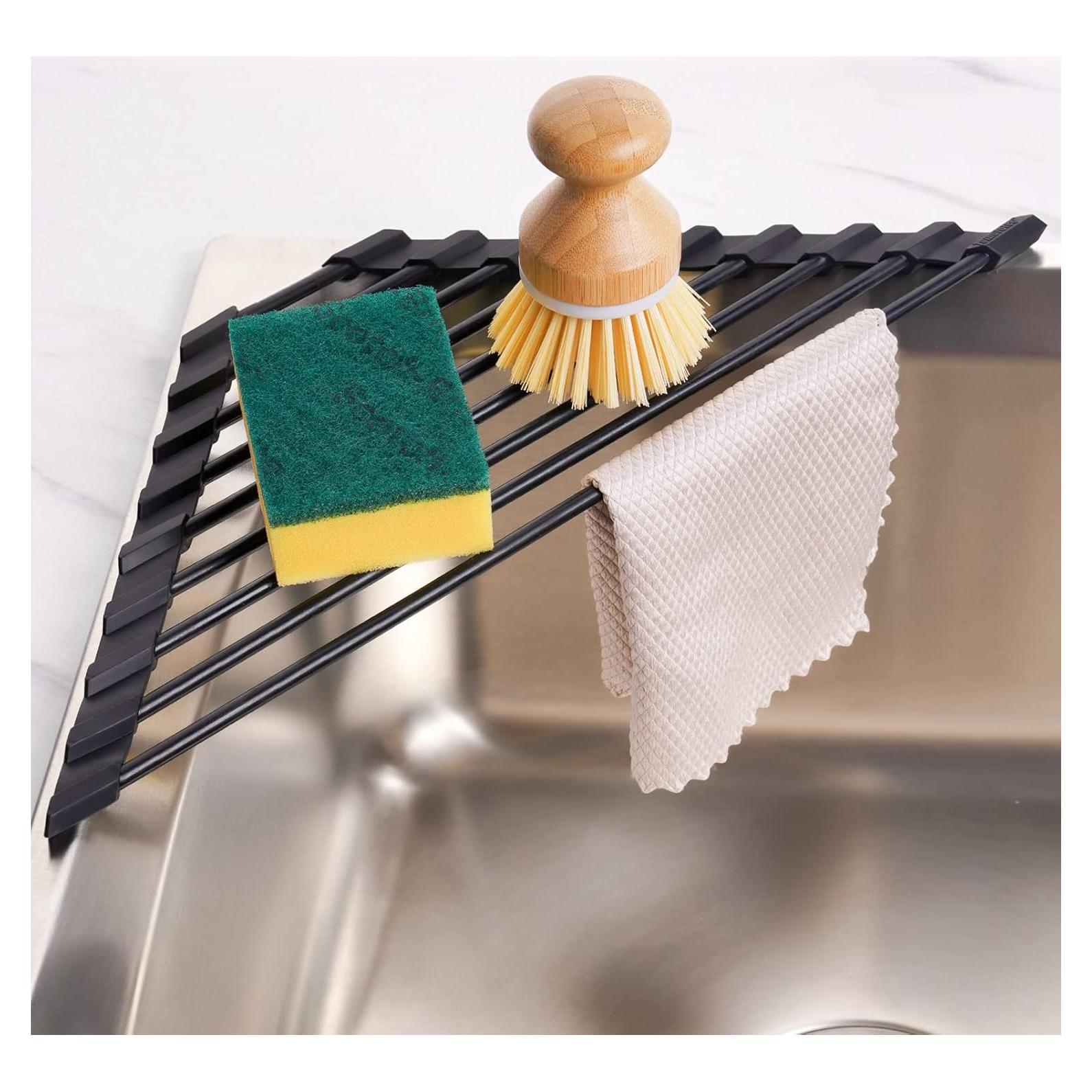 Soporte de Secado de Platos Plegable Tomorotec Negro 40.6x16cm