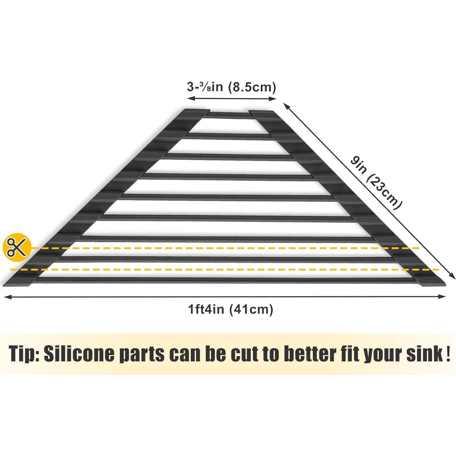 Soporte de Secado de Platos Plegable Tomorotec Negro 40.6x16cm