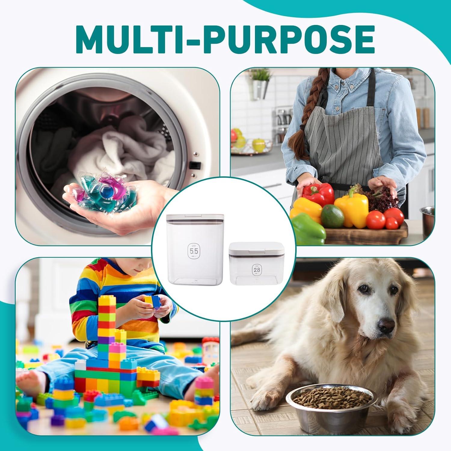 Contenedor de Polvo de Lavandería FACULX 8.3L Hermético