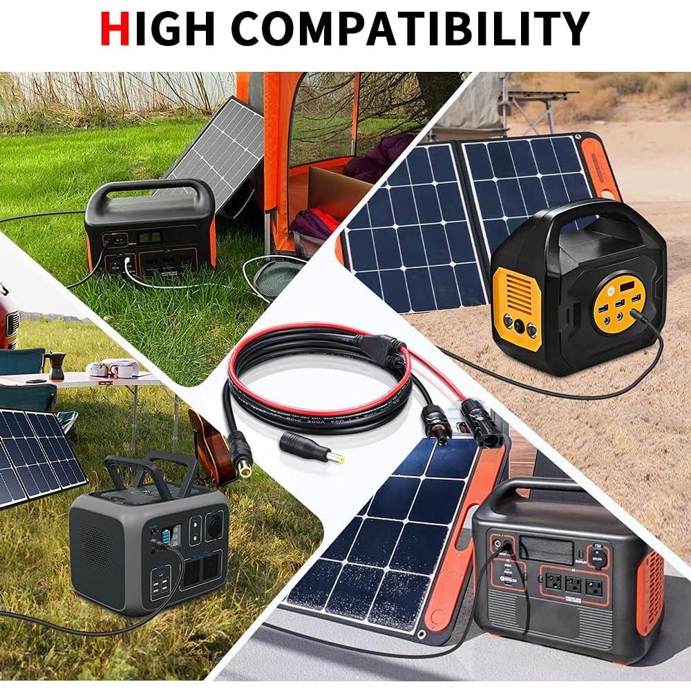 Cable Adaptador Solar ELECTOP DC 8mm 1.8M 14AWG para Generadores